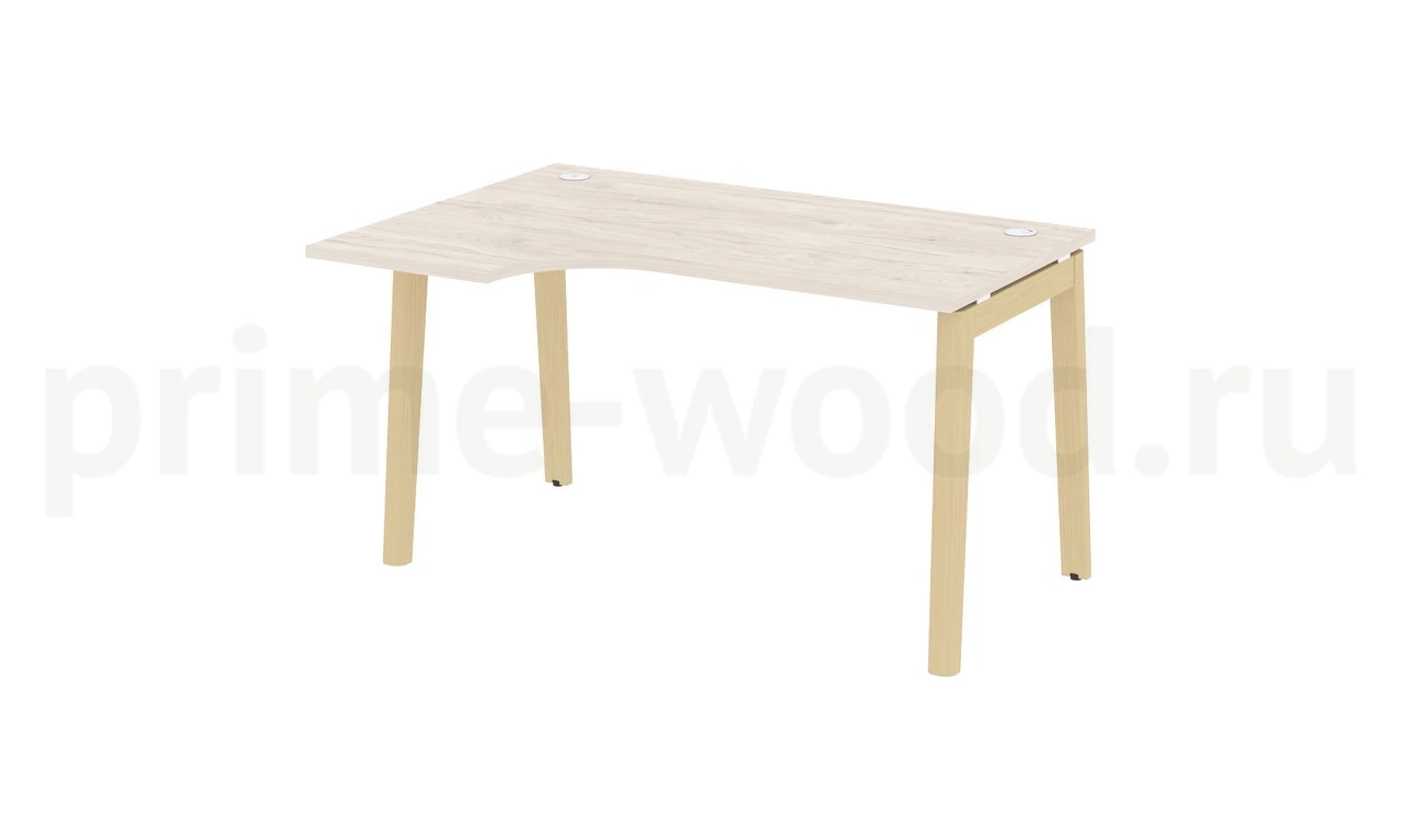 Стол эргономичный левый, опоры - массив дерева ONIX WOOD 138x98x75 - фото 5
